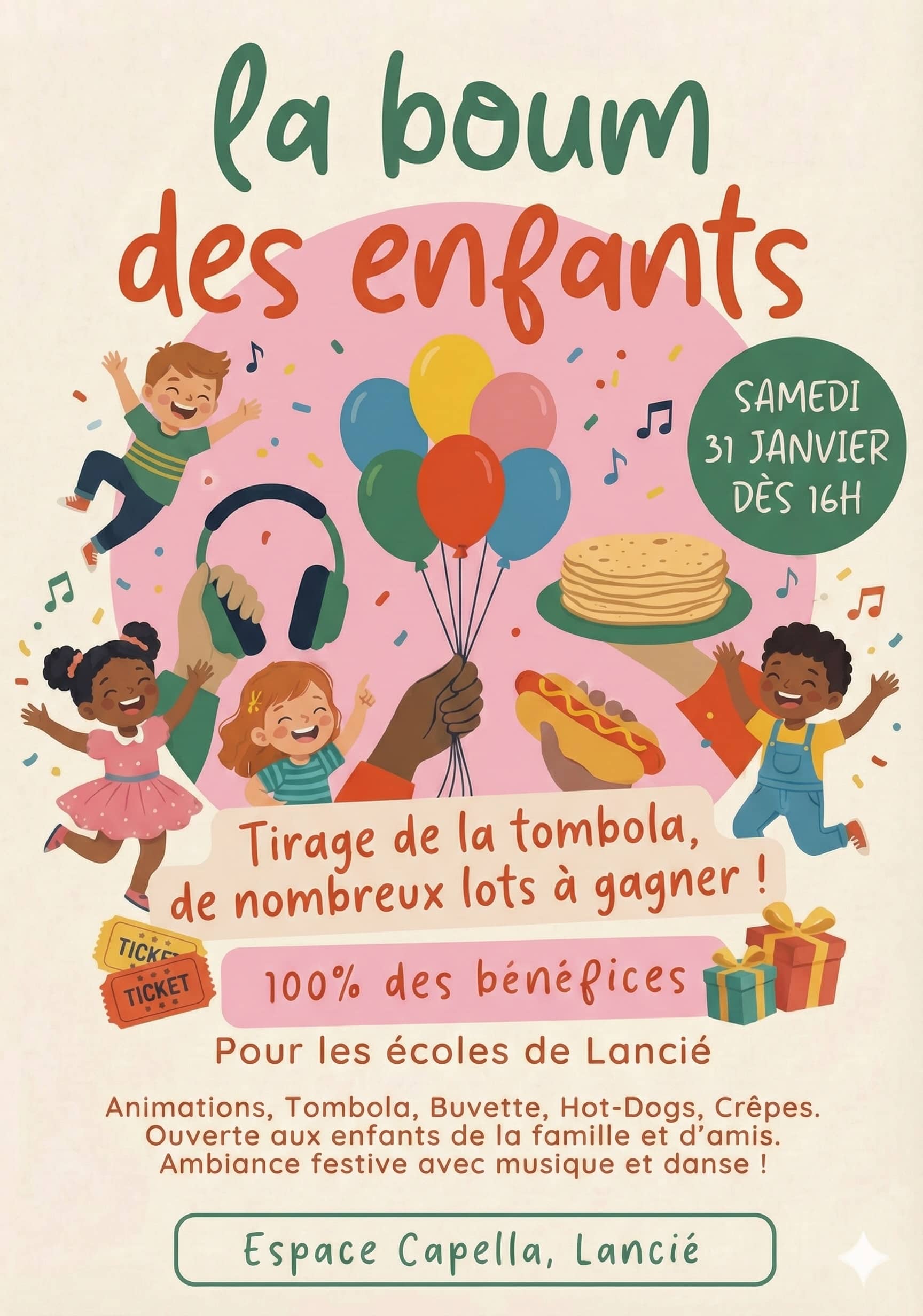 Tirage Tombola et Boum